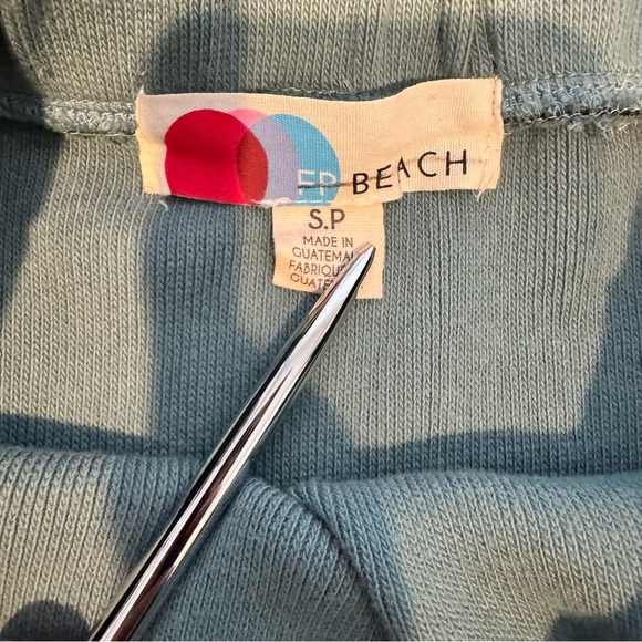 Free People Beach Social Set SKIRT ONLY Dried Pine Green Blue Ruffle Mini - Picture 6 of 6